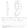 Крючок для трубы 30х15 Ferro Fiori M 11060. хром