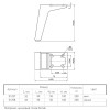 Ножка мебельная Ferro Fiori M 12020 h=100, с площадкой 50х75, нагрузка 200 кг черный