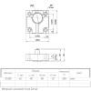 Ножка мебельная Ferro Fiori M 12030 h=16, с площадкой 60х60, нагрузка 200 кг хром