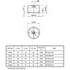 Ножка мебельная Ferro Fiori PL 11000, d=70, h=45, нагрузка 1000 кг, прозрачный