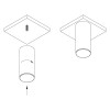 Ножка мебельная Ferro Fiori PL 11000, d=70, h=160, нагрузка 1000 кг, прозрачный