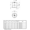 Ножка мебельная Ferro Fiori PL 11000, d=70, h=80, нагрузка 1000 кг, прозрачный