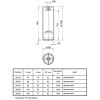 Ножка мебельная Ferro Fiori PL 11001, d=50, h=150, нагрузка 1000 кг, прозрачный