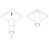 Ножка мебельная Ferro Fiori PL 11001, d=50, h=150, нагрузка 1000 кг, прозрачный