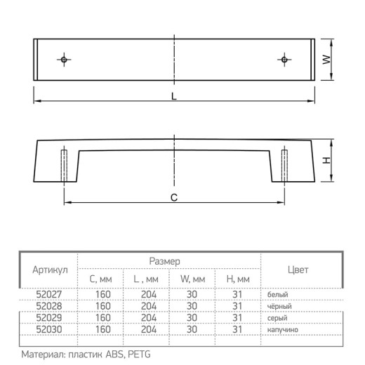 Ручка меблева Ferro Fiori by Poliplast PL 11002.160 капучино