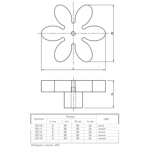 Ручка мебельная Ferro Fiori by Poliplast PL 11009.01 желтый