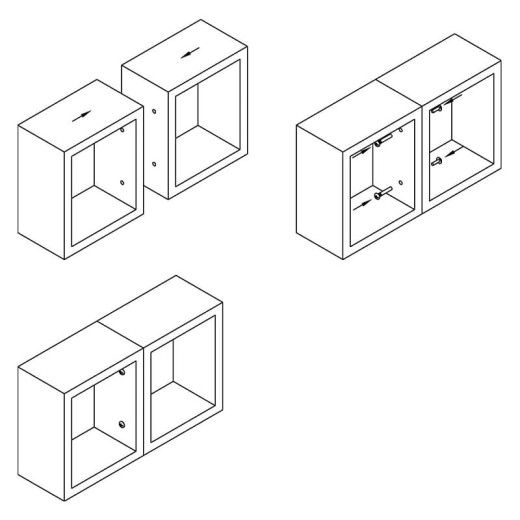 Стяжка межсекционная М6, D=8мм, хром