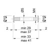 Стяжка межсекционная М4, D=5мм, хром