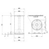 Ножка мебельная регулируемая NА 11/С00 RN, h=100-105мм, max 100кг, алюминий