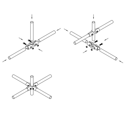 R-45 соединение "+" образное