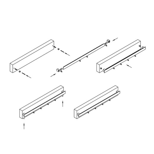 Релинг кухонный Cosma PIANO 2.0 L=900mm, никель