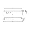 Релинг кухонный Cosma PIANO 2.0 L=900mm, никель