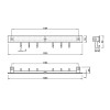 Релінг кухонний Cosma PIANO 2.0 L = 1200mm, нікель