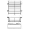Корзина 500мм, с креплением к фасаду, г430*ш464*в155, хром