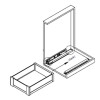 Корзина 900мм белый/стекло (внутренняя), Essence VIBO VIBO (CCTGM90EVBO)