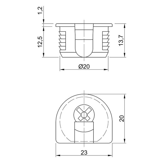 Стяжка VB 35/16, белая (9064883) Hettich