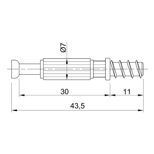 Дюбель ввинчиваемый Twister под Rastex DU232 (9047644) Hettich