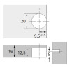 Стяжка VB 35/16, чорна (9066732) Hettich