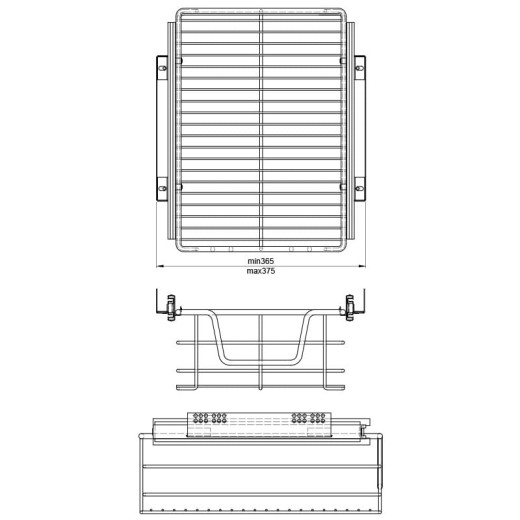 Корзина 400мм, г425*ш364*в140, хром