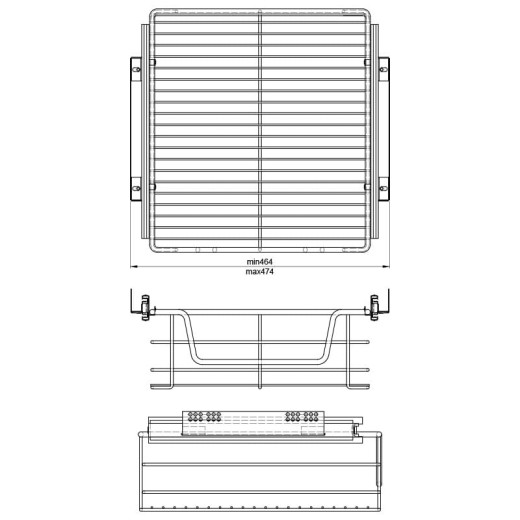 Корзина 500мм, г425*ш464*в140, хром
