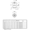 Ножка мебельная Ferro Fiori PL 11001, d=50, h=80, нагрузка 1000 кг, прозрачный