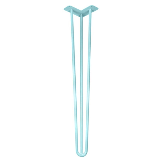 Ножка мебельная HAIRPIN Leg 3ROD Big h71см азур (бирюзовая)