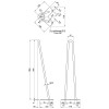 Ножка мебельная HAIRPIN Leg 2ROD Big h55см азур (бирюзовая)