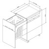 Корзина для белья 450мм 48л (без направляющих) Muller