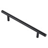 Ручка релинговая RE 1010/128 (DR 10/128 G1) монолит Ø 10 черный