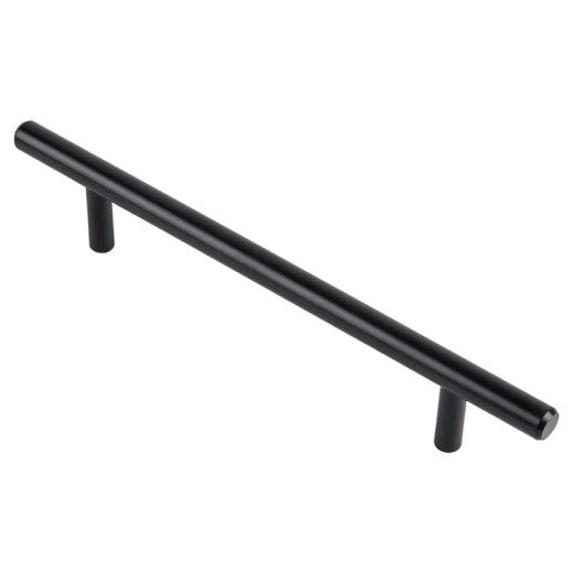 Ручка релинговая RE 1010/128 (DR 10/128 G1) монолит Ø 10 черный