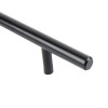 Ручка релинговая RE 1010/128 (DR 10/128 G1) монолит Ø 10 черный