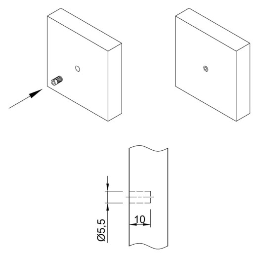 Муфта D=5 L=9,5 пластмасса