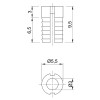 Муфта D=5 L=9,5 пластмасса