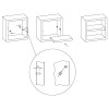 Полкодержатель Mensolinе D=5, прозрачный, метал+пластик