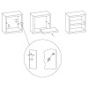 Полкодержатель с штифтом, D=5, никель, г-образный,12*10мм