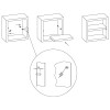 Полкодержатель с штифтом, D=5, никель, г-образный 11*14мм