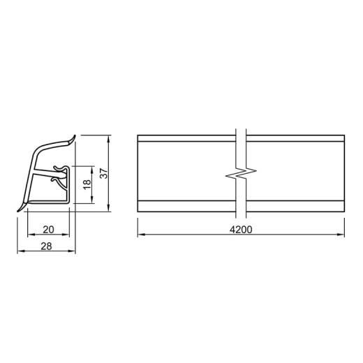Бортик 118 LUXEFORM S300 Стеллария 4, 2м (акс.98102)