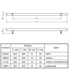Ручка релинговая RE 1006/320 (DR 10/320 G5) монолит Ø 12 никель