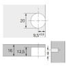 Стяжка VB 35/16, цинк (9117653) Hettich