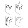 Консоль с пластиковой накладкой 119х77,5 (120мм), max 7кг, темно-коричневая