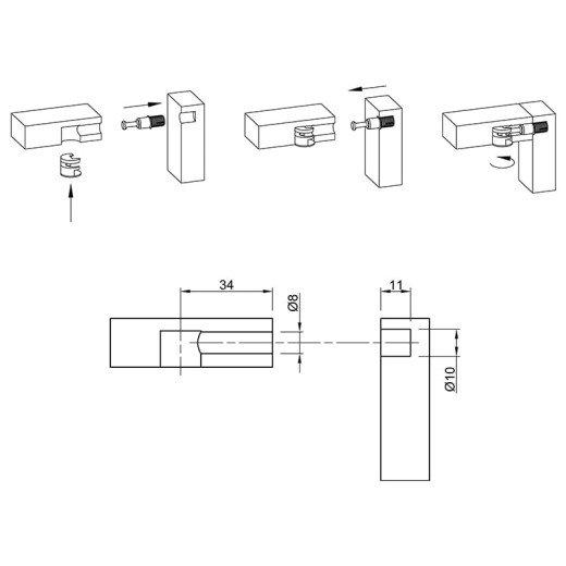 Дюбель быстрого монтажа под Rastex DU 333 (9046186) Hettich