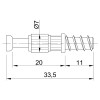 Дюбель ввинчиваемый Twister под Rastex DU 243 (9047862) Hettich