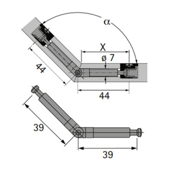 Дюбель шарнірний під Rastex DU 860 39/39мм (1079600) Hettich