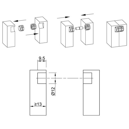 Стяжка Everfix 9,5мм (1067695) Hettich