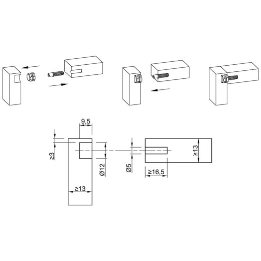 Стяжка Everfix 9,5мм (1067695) Hettich