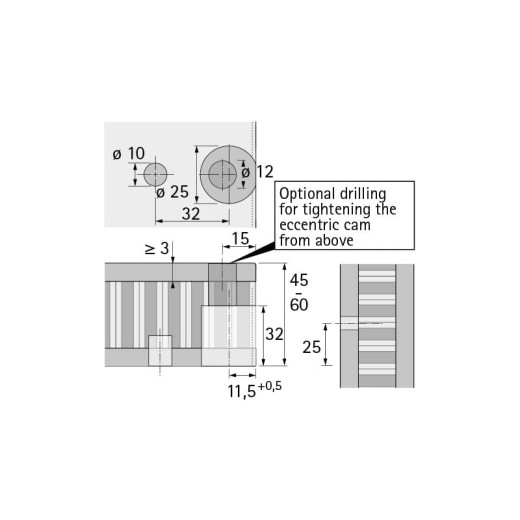 Стяжка VB 36 HT 50, черная (9066391) Hettich