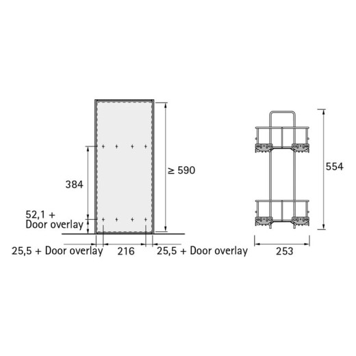 Карго IQ plus W=300мм (065860) (без направляющих и вставок) Hettich