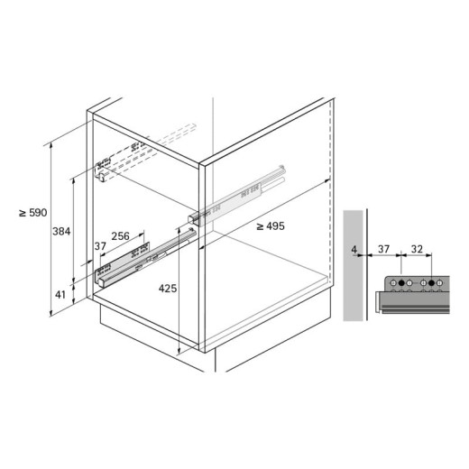 Карго IQ plus W=300мм (065860) (без направляющих и вставок) Hettich