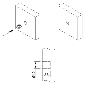 Муфта №33 М6 D=10 пластмасса (79539) Hettich