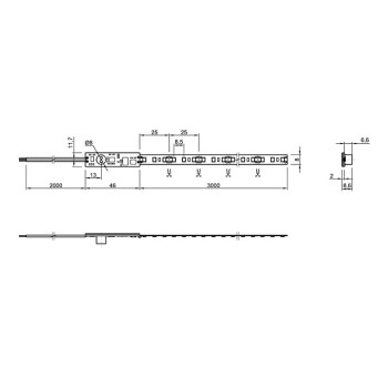 Комплект LED-лента 2835 SMD 120LEDs/m, 4000K, L=3м, выключатель на движ. руки, 12В/30Вт/IP20